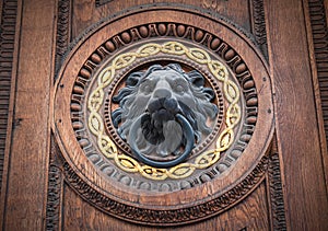 Doorknocker with head of lion