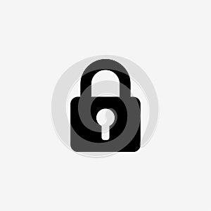 Doorlock, padlock sign. Vector illustration