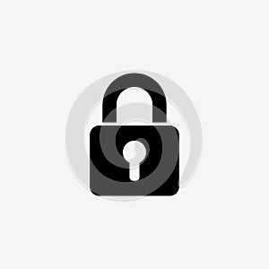 Doorlock, padlock sign. Vector illustration photo