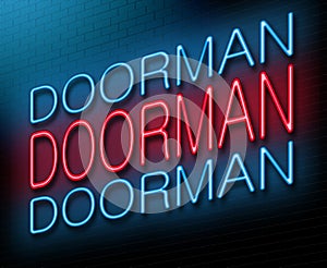 Doorman concept. photo