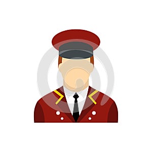 Doorman flat icon