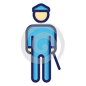 Doorman, guard Isolated Vector icon which can easily modify or edit