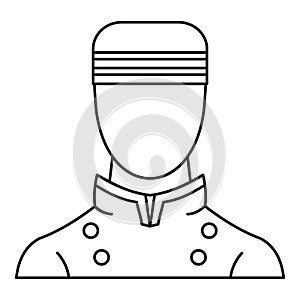 Doorman icon, outline style