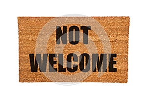 Doormat with Not Welcome Text photo
