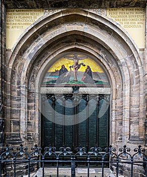 Doors of the All Saints` Church in Wittenberg Germany photo