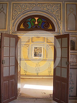 Doors at the courtyard of the palace Nahargarh Fort