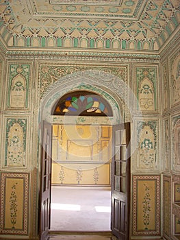 Doors at the courtyard of the palace Nahargarh Fort