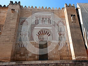 Doors of the facade of the Mosque Mezquita, Catedral de Cordoba