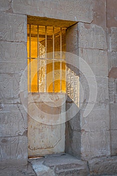 Doors inside the Temple of Edfu. Egypt