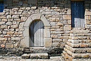 Doors in old Breton house