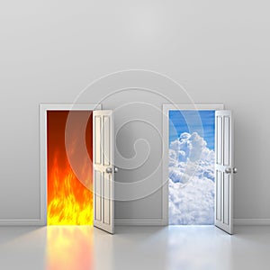 Doors to heaven and hell photo