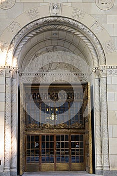 Doors to the Historic Plummer Building photo