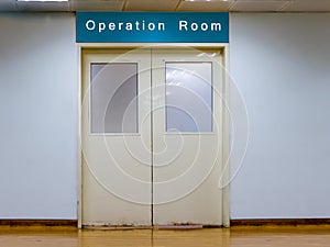 Doors to operation room