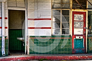 Doors and Windows in an Abandoned Gas Station