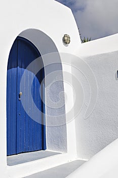 A Doorway in Fira, Santorini, Greece