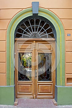 Doorway of Mexican residence photo