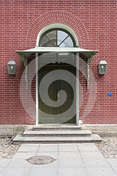 Doorway in St Peter and Paul fortress St Petersburg, Russia