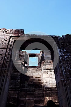 Doorway through which you can see another doorway. Stairway to Heaven. Ancient ruins