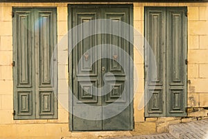 Doorways on a street Victoria Gozo