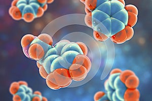 Dopamine molecule, 3D illustration