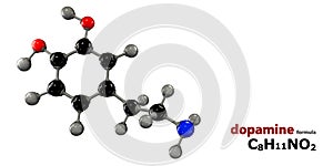 Dopamine neurotransmitter molecule