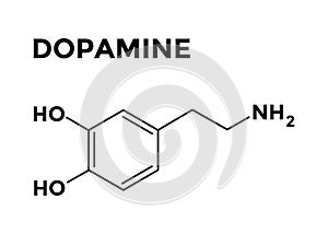 Dopamine structural chemical formula 