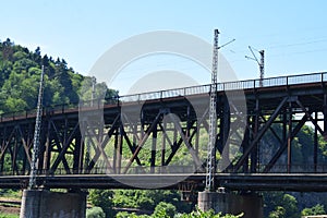 DoppelstockbrÃ¼cke a railraod and road bridge near Bullay