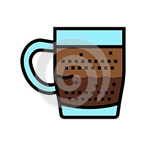 doppio coffee color icon vector illustration