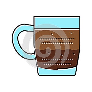 doppio coffee color icon vector illustration