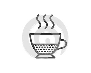 Doppio coffee icon. Hot drink sign.