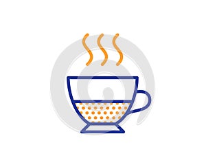 Doppio coffee icon. Hot drink sign. Vector