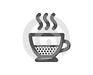 Doppio coffee icon. Hot drink sign. Vector