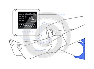 Doppler ultrasound abstract concept vector illustration.