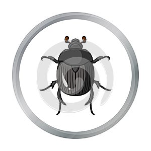 Dor-beetle icon in cartoon style isolated on white background. Insects symbol stock vector illustration.
