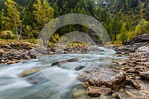 Dora Di Ferret River, Val Veny, Italy