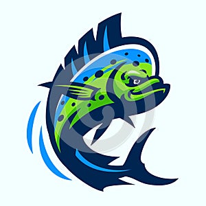 Dorado Fish Cartoon Mascot Logo photo