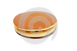 Dorayaki Japanese Red Bean Pancakes on white background