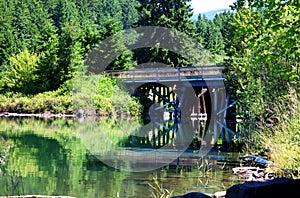 Dorena Reservoir bridge