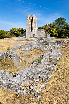 Dorgicse village - ruins of medieval church, Balaton lake, Hungary, Europe