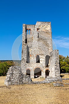 Dorgicse village - ruins of medieval church, Balaton lake, Hungary, Europe