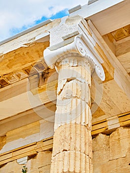 Propylaea, the ancient gateway to the Athenian Acropolis. Athens, Greece.