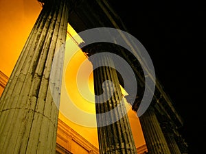 Doric columns night view Venice