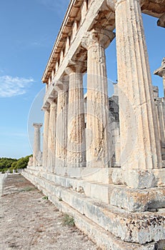 Doric columns at Temple of Aphaia photo
