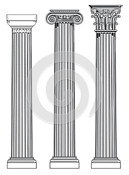 Doric, Ionian and Corinthian photo