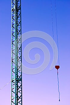 Dormant crane at the end of a busy day