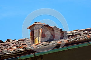 Dormer brick of traditional roof tiles