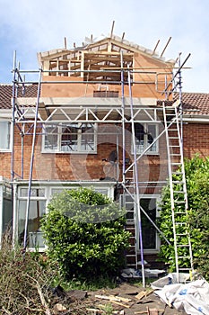 Dormer Construction on House photo