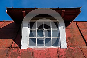 Dormer window on old ceiling