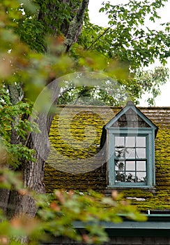 Dormer window on old house