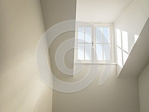 Dormer window from thie inside of a home